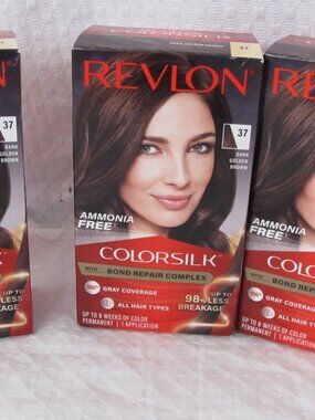 Bundle of 3 Revlon Colorsilk Dark Golden Brown